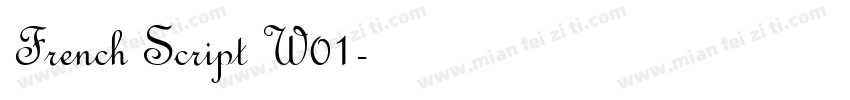French Script W01字体转换